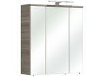 Spiegelschrank SAPHIR "mit Aufsatzleuchte", sangallo grau, B:65cm H:72cm T:20cm, Holzwerkstoff, Schränke, Spiegelschrank