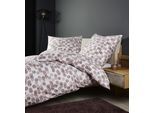 Bettwäsche JANINE "Feinbiber65176 0", rosa (altrosa beere), B/L: 155cm x 220cm, 1 Stk., 1 Stk., Feinbiber, B/L: 80cm x 80cm, Feinbiber, Obermaterial: 100% Baumwolle, Bettwäsche, Bettwäsche, mit Reissverschluss