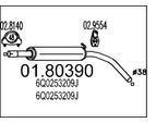 MTS Mittelschalldämpfer 0180390 für SEAT