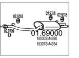 MTS Endschalldämpfer 0169000 für HONDA ROVER