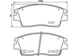 HELLA Bremsbelagsatz, Scheibenbremse 8db355031671 für KIA HYUNDAI