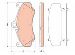 TRW Bremsbelagsatz, Scheibenbremse gdb1817 für Porsche