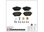 ZIMMERMANN Bremsbelagsatz, Scheibenbremse 262361502 Hinterachse für TOYOTA