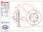 BREMBO Bremsscheibe 09584424 255mm 25mm für TOYOTA GEELY ENGLON GLEAGLE