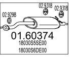 MTS Endschalldämpfer 0160374 für HONDA
