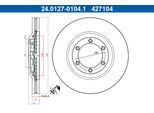 ATE Bremsscheibe 24012701041 belüftet 280mm 27mm für ISUZU