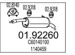 MTS Endschalldämpfer 0192260 für MAZDA Ford