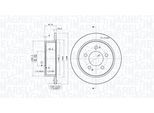 MAGNETI MARELLI Bremsscheibe 360406217701 voll 299mm 10mm für SSANGYONG