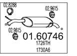 MTS Endschalldämpfer 0160746 für Peugeot