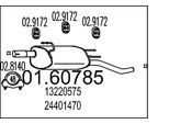 MTS Endschalldämpfer 0160785 für Opel