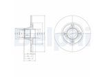 DELPHI Bremsscheibe bg9033rs 238mm 8mm für RENAULT