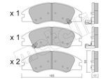 METELLI Bremsbelagsatz, Scheibenbremse 2206300 für KIA