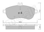 METELLI Bremsbelagsatz, Scheibenbremse 2206650 für Mercedes