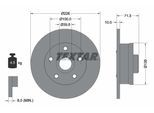 TEXTAR Bremsscheibe 92153800 226mm 10mm für Skoda