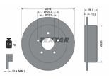 TEXTAR Bremsscheibe 92227700 316mm 12mm für JEEP