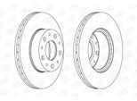 CHAMPION Bremsscheibe 561984ch 280mm 24mm für Citroën Peugeot Fiat