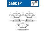 SKF Bremsbelagsatz, Scheibenbremse vkbp80560a für HONDA