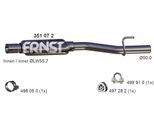 ERNST Mittelschalldämpfer 351072 für Mercedes