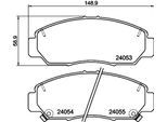 HELLA Bremsbelagsatz, Scheibenbremse 8db355010981 für HONDA (GAC)