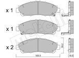 METELLI Bremsbelagsatz, Scheibenbremse 2212910 für TOYOTA