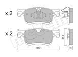 METELLI Bremsbelagsatz, Scheibenbremse 2213490 für Citroën TOYOTA