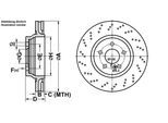 ATE Bremsscheibe 24012402261 Gelocht 320mm 24mm für Mercedes