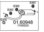 MTS Endschalldämpfer 0160948 für TOYOTA