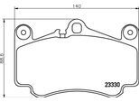 HELLA Bremsbelagsatz, Scheibenbremse 8db355043081 für Porsche