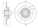METELLI Bremsscheibe 230980 voll 300mm 11mm für RENAULT