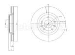 METELLI Bremsscheibe 231762c belüftet 296mm 26mm für RENAULT NISSAN