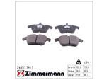 ZIMMERMANN Bremsbelagsatz, Scheibenbremse 245571901 Vorderachse für Citroën/Peugeot Opel