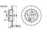 ATE Bremsscheibe 24011101441 voll 265mm 10mm für RENAULT