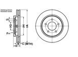 ATE Bremsscheibe 24012401781 belüftet 282mm 24mm für Chrysler