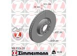 ZIMMERMANN Bremsscheibe COAT Z 100332420 Vorderachse belüftet 321mm 30mm für Audi