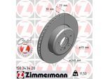 ZIMMERMANN Bremsscheibe 150343420 Vorderachse belüftet 348mm 30mm für BMW