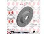 ZIMMERMANN Bremsscheibe FORMULA Z COAT 150347570 Hinterachse links 370mm 24mm für BMW