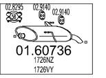 MTS Endschalldämpfer 0160736 für Peugeot