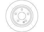 TRW Bremsscheibe df4383 voll 276mm 12mm für Mercedes