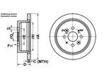 ATE Bremsscheibe 24011003001 voll 270mm 10mm für KIA