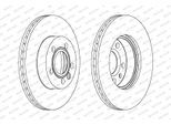 FERODO Bremsscheibe ddf1010c 280mm 24mm für VAG