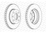 FERODO Bremsscheibe ddf447c 240mm 21mm für HONDA