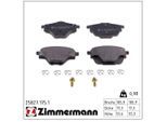 ZIMMERMANN Bremsbelagsatz, Scheibenbremse 258271751 Hinterachse für Opel Peugeot (DF-PSA) Citroën/Peugeot