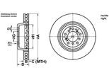 ATE Bremsscheibe 24013201622 belüftet 345mm 32mm für BMW