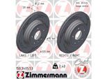 ZIMMERMANN Bremsscheibe 150340553 Hinterachse Geschlitzt 320mm 20mm für BMW (BRILLIANCE)