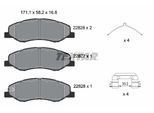 TEXTAR Bremsbelagsatz, Scheibenbremse 2282601 für HONDA