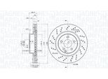 MAGNETI MARELLI Bremsscheibe 360406215301 Gelocht 330mm 32mm für Mercedes