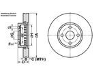 ATE Bremsscheibe 24012501681 belüftet 275mm 25mm für TOYOTA
