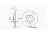 MAGNETI MARELLI Bremsscheibe 360406204301 belüftet 356mm 34mm für Audi