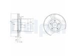 DELPHI Bremsscheibe bg3826 278mm 24mm für Ford