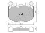 METELLI Bremsbelagsatz, Scheibenbremse 2214230 für BMW